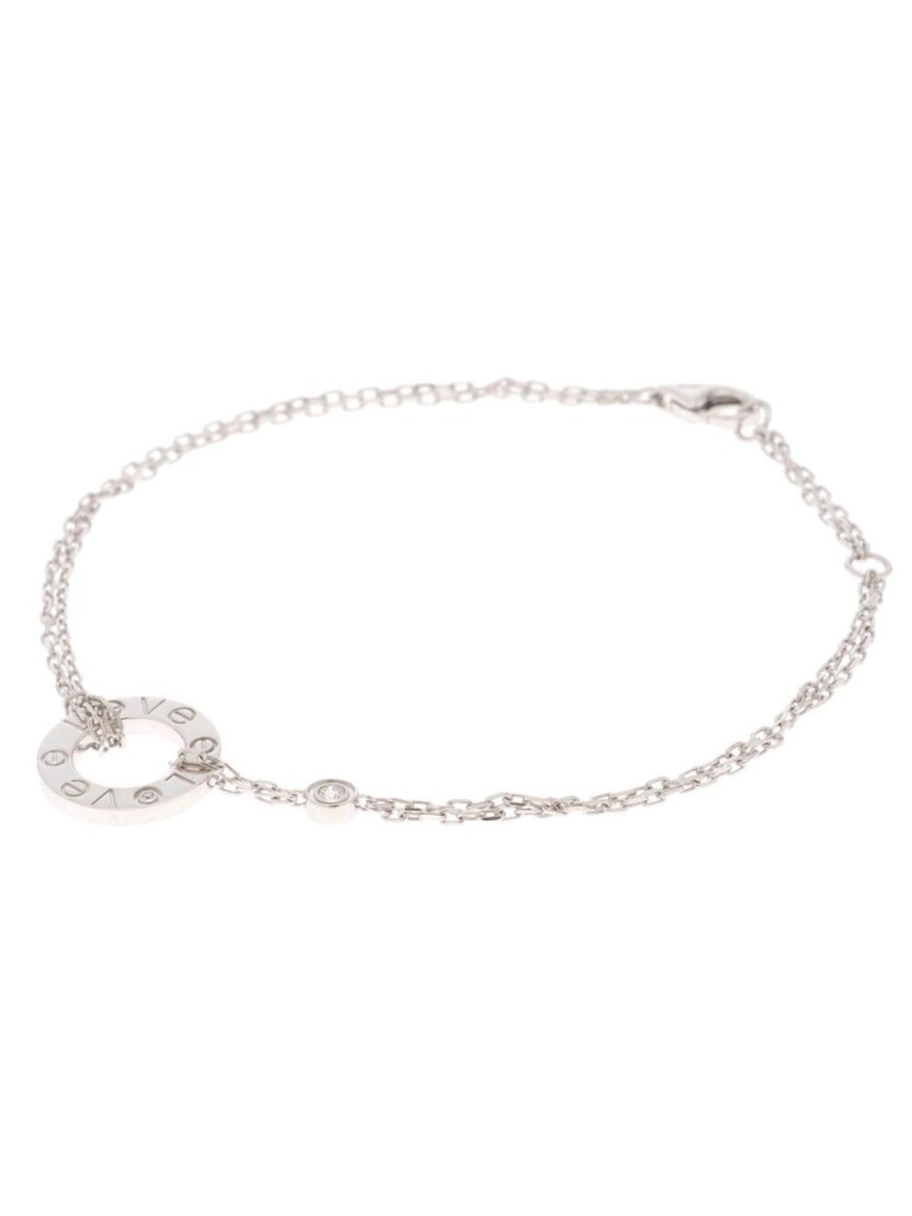 Cartier Love Circle BL Bracelet 18k White Gold Diamond